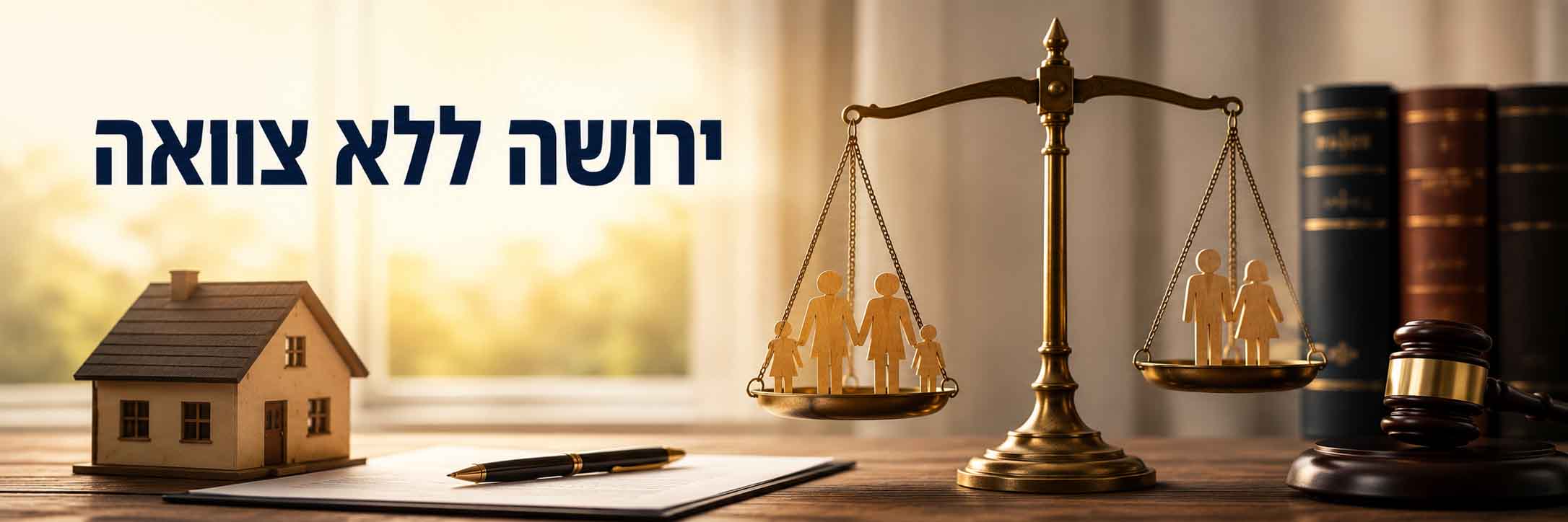 ירושה ללא צוואה- אילוסטרציה של יורשים על מאזניים