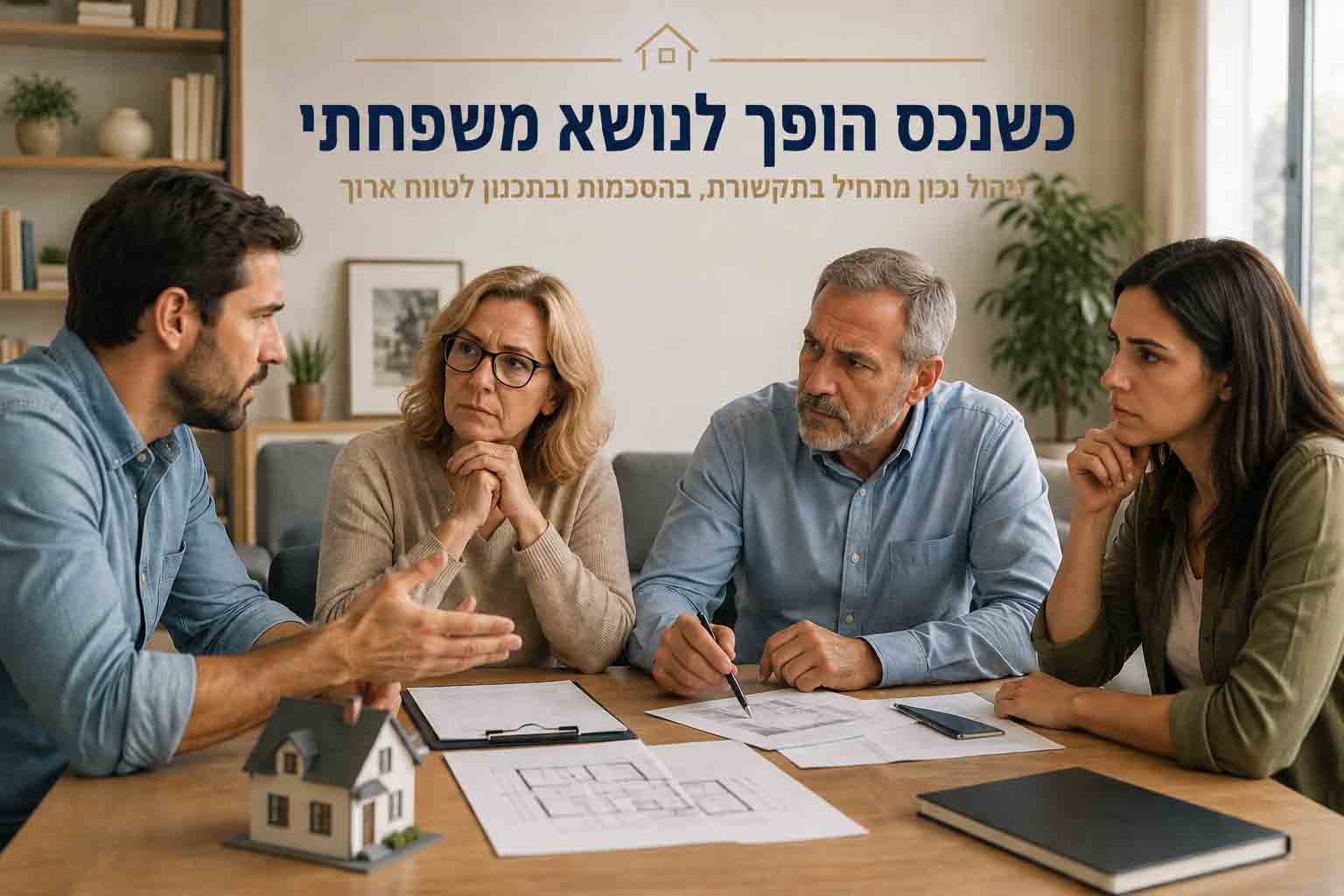 בני משפחה דנים בניהול נכס משותף ובקבלת החלטות בנוגע לנדל"ן משפחתי