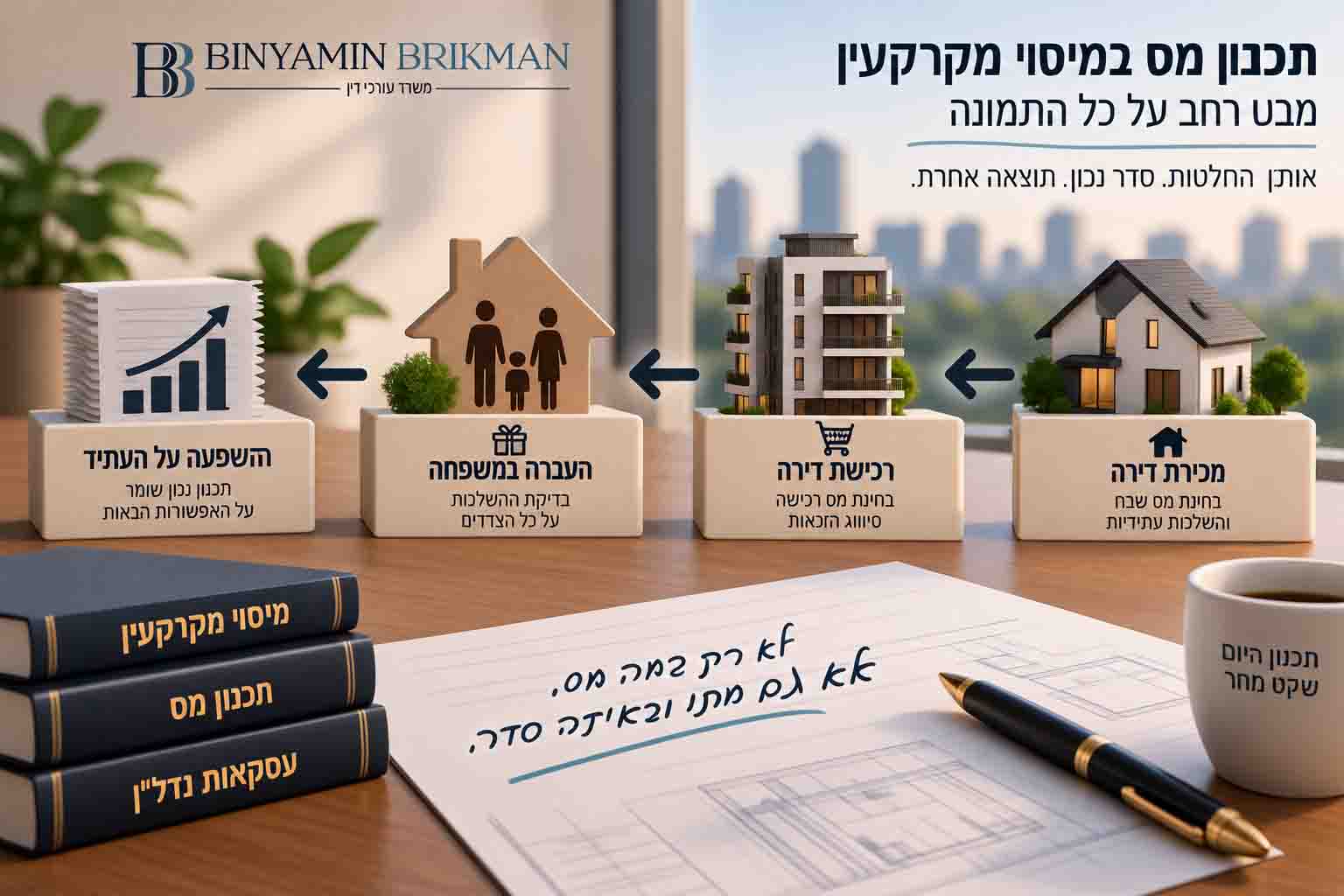 תכנון מס במיסוי מקרקעין - סדר פעולות בין מכירת דירה, רכישה, העברה במשפחה וההשפעה על עסקאות עתידיות